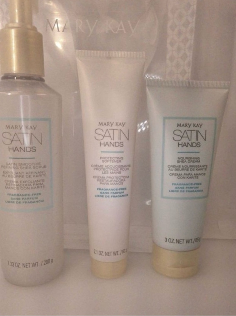 Mary Kay Satin Hands 3-Piece Hand Care Set Fragrance Free - Picture 3 of 3